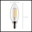 4 Watt B11 LED Bulb - Clear - Candelabra base - 90 CRI - 3000K - 120 Volt (9 Pack)