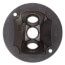 4-1/8" Dia. 1/2" Hub, 3 Hole Round Lamp Holder Cover (Bronze)