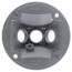 4-1/8" Dia. 1/2" Hub, 3 Hole Round Lamp Holder Cover (Silver)