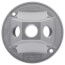 4-1/8" Dia. 1/2" Hub, 3 Hole Round Lamp Holder Cover (Silver)