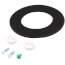 4-1/8" Dia. 1/2" Hub, 3 Hole Round Lamp Holder Cover (White)