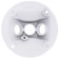 4-1/8" Dia. 1/2" Hub, 3 Hole Round Lamp Holder Cover (White)