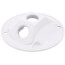 4-1/8" Dia. 1/2" Hub, 3 Hole Round Lamp Holder Cover (White)