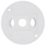 4-1/8" Dia. 1/2" Hub, 3 Hole Round Lamp Holder Cover (White)