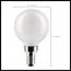 4.5 Watt G16.5 LED Bulb - White - Candelabra Base - 2700K - 350 Lumens - 120 Volt (10 Pack)