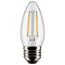 3 Watt B11 LED Bulb - Clear - Medium Base - 2700K - 250 Lumens - 120 Volt (10 Pack)