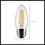 5.5 Watt B11 LED Bulb - Clear - Medium Base - 2700K - 500 Lumens - 120 Volt (10 Pack)
