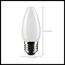 5.5 Watt B11 LED Bulb - Frosted - Medium Base - 2700K - 500 Lumens - 120 Volt (10 Pack)