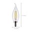 5.5 Watt CA10 LED Bulb - Clear - Candelabra Base - 2700K - 500 Lumens - 120 Volt (10 Pack)
