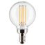 4 Watt G16.5 LED Bulb - Clear - Candelabra Base - 5000K - 120 Volt (10 Pack)