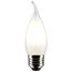 5.5 Watt CA10 LED Bulb - Frost Finish - Medium Base - 5000K - 120 Volt (10 Pack)