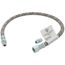1/4" NPT (MxM) Flexible Oil Line, Braided Steel Covering (24" Length)