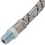 1/4" NPT (MxM) Flexible Oil Line, Braided Steel Covering (36" Length)