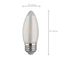 2 Watt C11 LED Bulb - Satin Spun - Clear - Medium base - 2700K - 120 Lumens - 120 Volt (5 Pack)