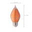 4 Watt C15 LED Bulb - Satin Spun - Amber - Medium base - 2100K - 240 Lumens - 120 Volt (5 Pack)