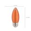 2 Watt C11 LED Bulb - Satin Spun - Amber - Medium base - 2100K - 100 Lumens - 120 Volt (5 Pack)