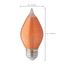 4 Watt C15 LED Bulb - Satin Spun - Amber - Medium base - 2100K - 240 Lumens - 120 Volt (5 Pack)