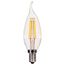 4 Watt CA11 LED Bulb - Clear - Candelabra base - 2700K - 350 Lumens - 120 Volt (8 Pack)