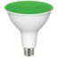 11.5 Watt PAR38 LED Bulb - Green - 90 degree Beam Angle - Medium base - 120 Volt (4 Pack)