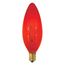 25 Watt BA9 1/2 Incandescent Bulb - Transparent Red - 1500 Average rated hours - Candelabra base - 120 Volt (30 Pack)