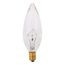 15 Watt BA9 1/2 Incandescent Bulb - Clear - 1500 Average rated hours - 105 Lumens - Candelabra base - 120 Volt (60 Pack)