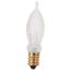 7.5 Watt CA5 Incandescent Bulb - Frost - 1500 Average rated hours - 35 Lumens - Candelabra base - 120 Volt (50 Pack)