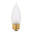 25 Watt CA10 Incandescent Bulb - Frost - 1500 Average rated hours - 200 Lumens - Medium base - 120 Volt (50 Pack)