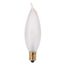 15 Watt CA8 Incandescent Bulb - Frost - 1500 Average rated hours - 95 Lumens - Candelabra base - 120 Volt (60 Pack)