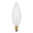 25 Watt BA9 1/2 Incandescent Bulb - Frost - 1500 Average rated hours - 212 Lumens - Candelabra base - 120 Volt (60 Pack)