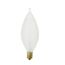 25 Watt C11 Incandescent Bulb - Spun White - 4000 Average rated hours - 160 Lumens - Candelabra base - 120 Volt (10 Pack)