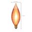 25 Watt C11 Incandescent Bulb - Spun Amber - 4000 Average rated hours - Candelabra base - 120 Volt (10 Pack)