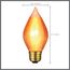 40 Watt C15 Incandescent Bulb - Spun Amber - 4000 Average rated hours - Medium base - 120 Volt (10 Pack)