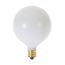 15 Watt G16 1/2 Incandescent Bulb - Satin White - 1500 Average rated hours - 94 Lumens - Candelabra base - 120 Volt (20 Pack)