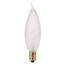 15 Watt CA8 Incandescent Bulb - Frost - 1500 Average rated hours - 95 Lumens - Candelabra base - 120 Volt (30 Pack)