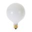 25 Watt G16 1/2 Incandescent Bulb - Satin White - 1500 Average rated hours - 202 Lumens - Candelabra base - 120 Volt (50 Pack)