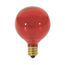 10 Watt G12 1/2 Incandescent Bulb - Transparent Red - 1500 Average rated hours - Candelabra base - 120 Volt (40 Pack)