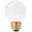 25 Watt G16 1/2 Incandescent Bulb - Gloss White - 1500 Average rated hours - 180 Lumens - Medium base - 120 Volt (30 Pack)