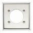 2-Gang Chrome Power Outlet Receptacle Cover