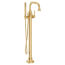 Colinet Single Handle Floor Mounted Tub Filler w/ Hand Shower (Brushed Gold), S44507BG