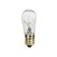 3 Watt S6 Incandescent Bulb - Clear - 1500 Average rated hours - 10 Lumens - Candelabra base - 130 Volt (8 Pack)