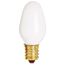 7 Watt C7 Incandescent Bulb - White - 3000 Average rated hours - 28 Lumens - Candelabra base - 120 Volt (24 Pack)
