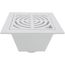3" x 4" PVC Pipe Fit Floor Sink w/ Full Top Grate & Flat Bottom Grate