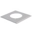 2-Gang 2.465" Dia. Power Receptacle Wall Plate, Flush Mount, Steel w/ Aluminum Finish