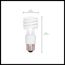 15 Watt - Mini Spiral Compact Fluorescent Bulb 4100K - 82 CRI - Medium base - 120 Volt (8 Pack)