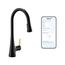 Sinema Motion Control Smart 1 Handle High Arc Pulldown Kitchen Faucet (Matte Black), S7235EV2BL