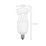 5 Watt - Mini Spiral Compact Fluorescent Bulb 4100K - 82 CRI - Candelabra base - 120 Volt (8 Pack)
