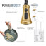 Weymouth Single Handle High Arc Pulldown Kitchen Faucet (Brushed Gold), S73004BG