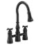 Weymouth Two Handle High Arc Pulldown Kitchen Faucet (Matte Black), S73204BL