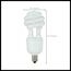 9 Watt - Mini Spiral Compact Fluorescent Bulb 2700K - 82 CRI - Candelabra base - 120 Volt (8 Pack)
