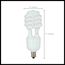 13 Watt - Mini Spiral Compact Fluorescent Bulb 2700K - 82 CRI - Candelabra base - 120 Volt (10 Pack)